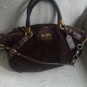 Brown suede coach bag (madsen)